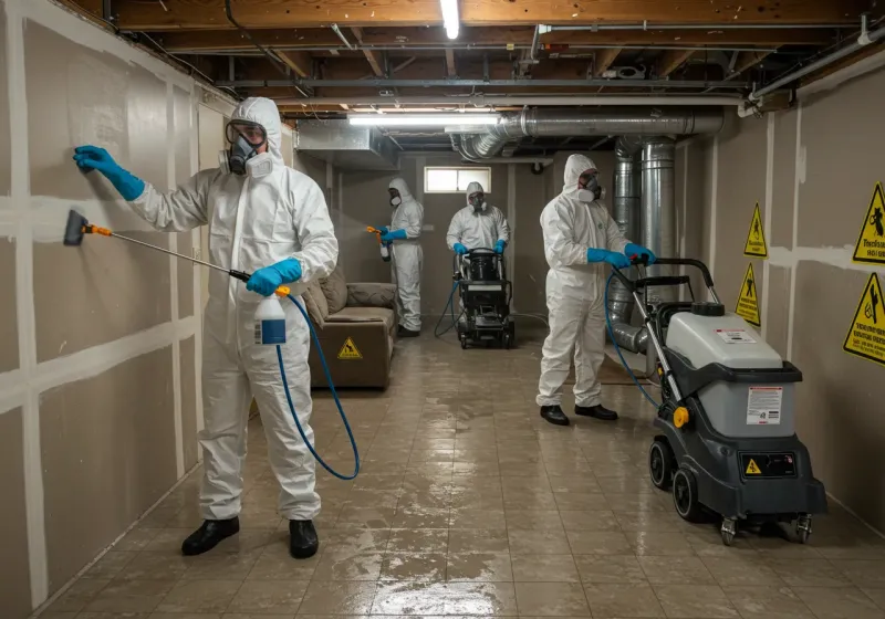 Basement Moisture Removal and Structural Drying process in Meeker, CO